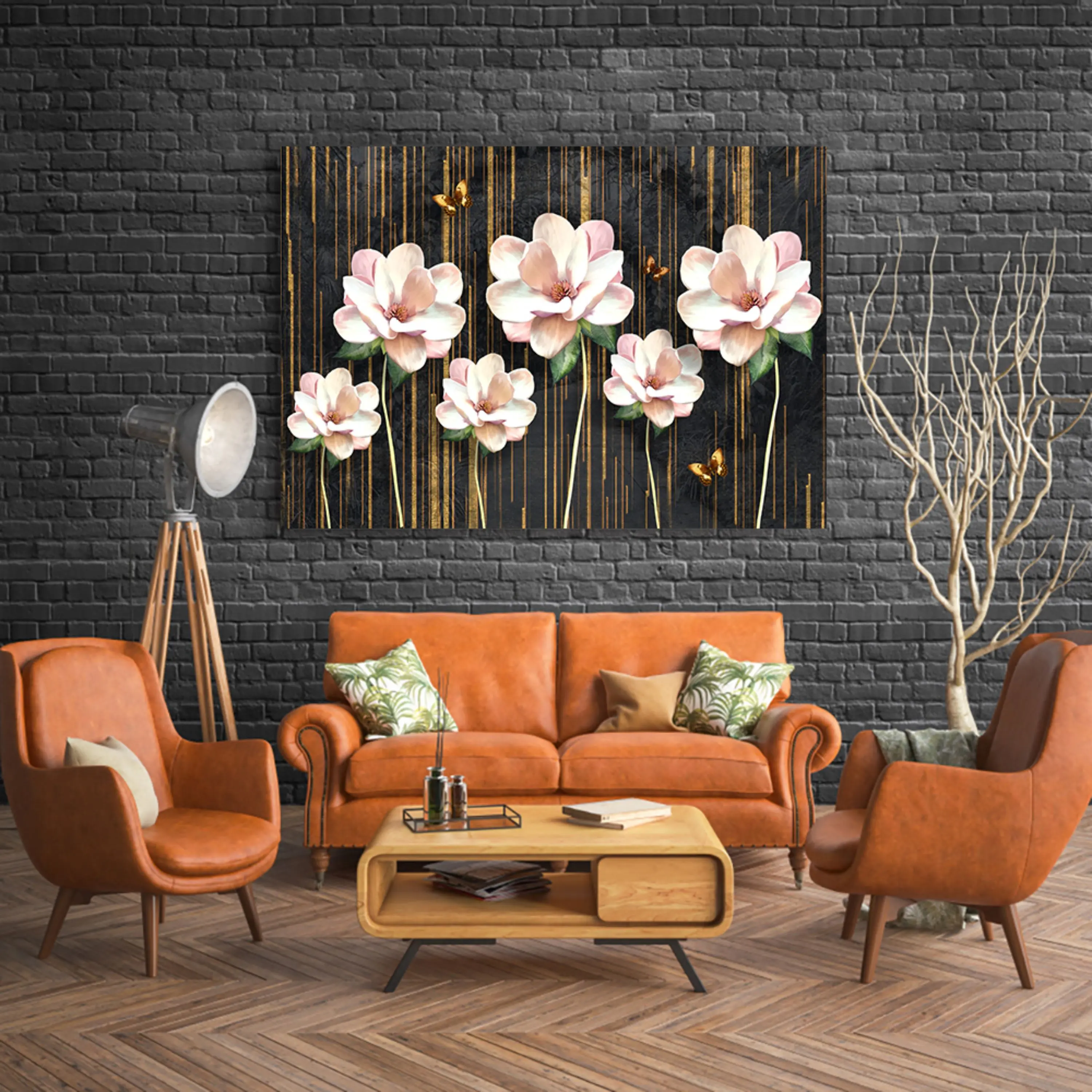 تابلو گل ( 1157-rosegold )