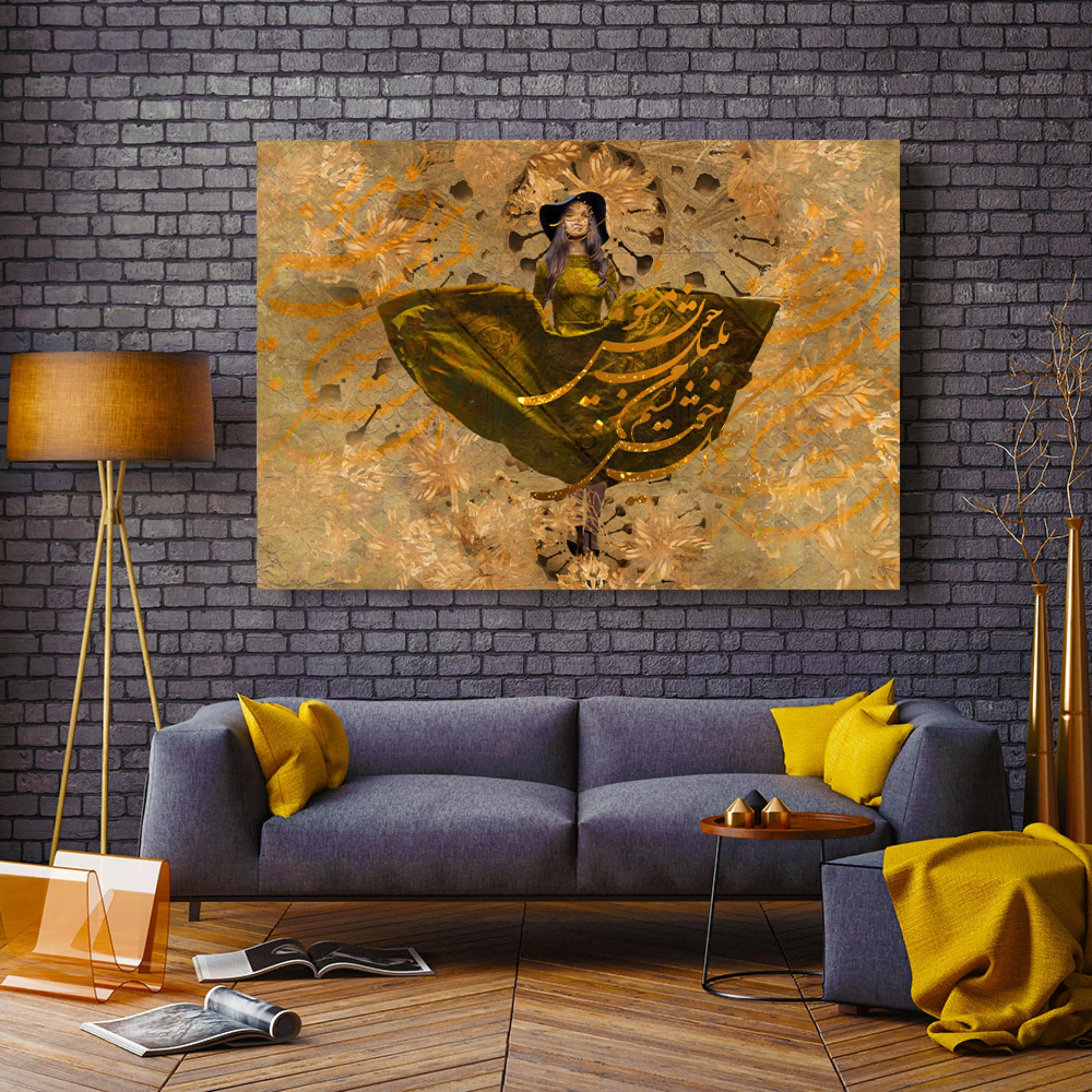 تابلو خط ( 1754-rosegold )