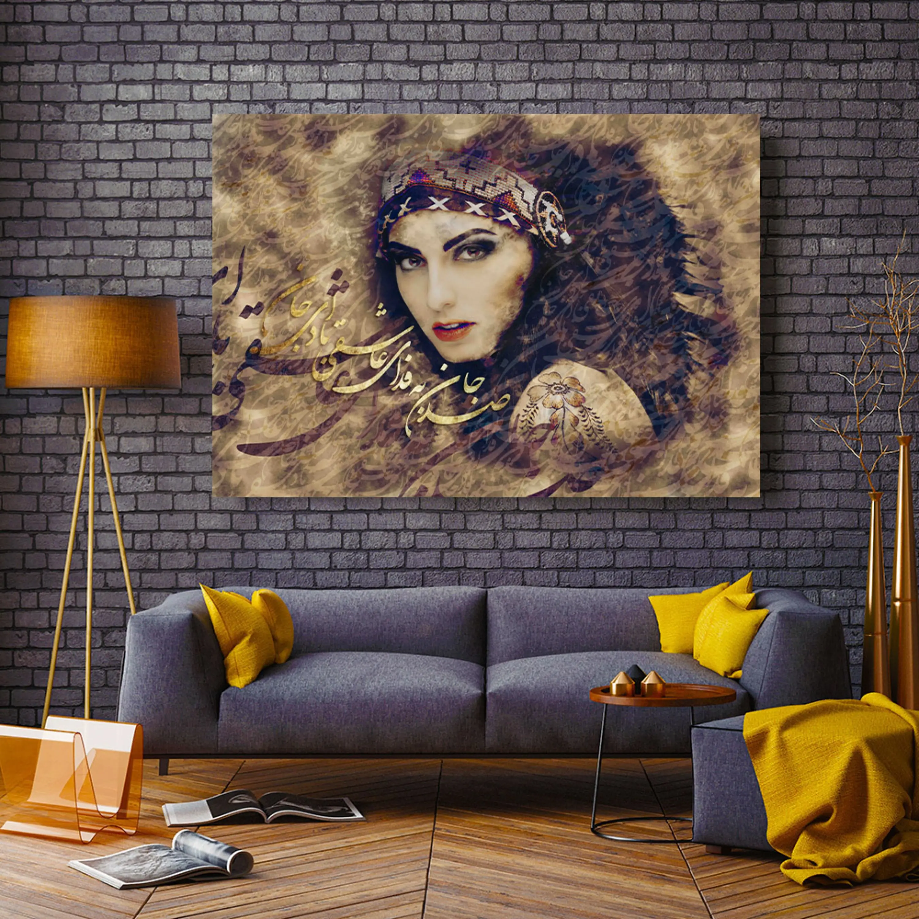 تابلو خط ( 1789-rosegold )