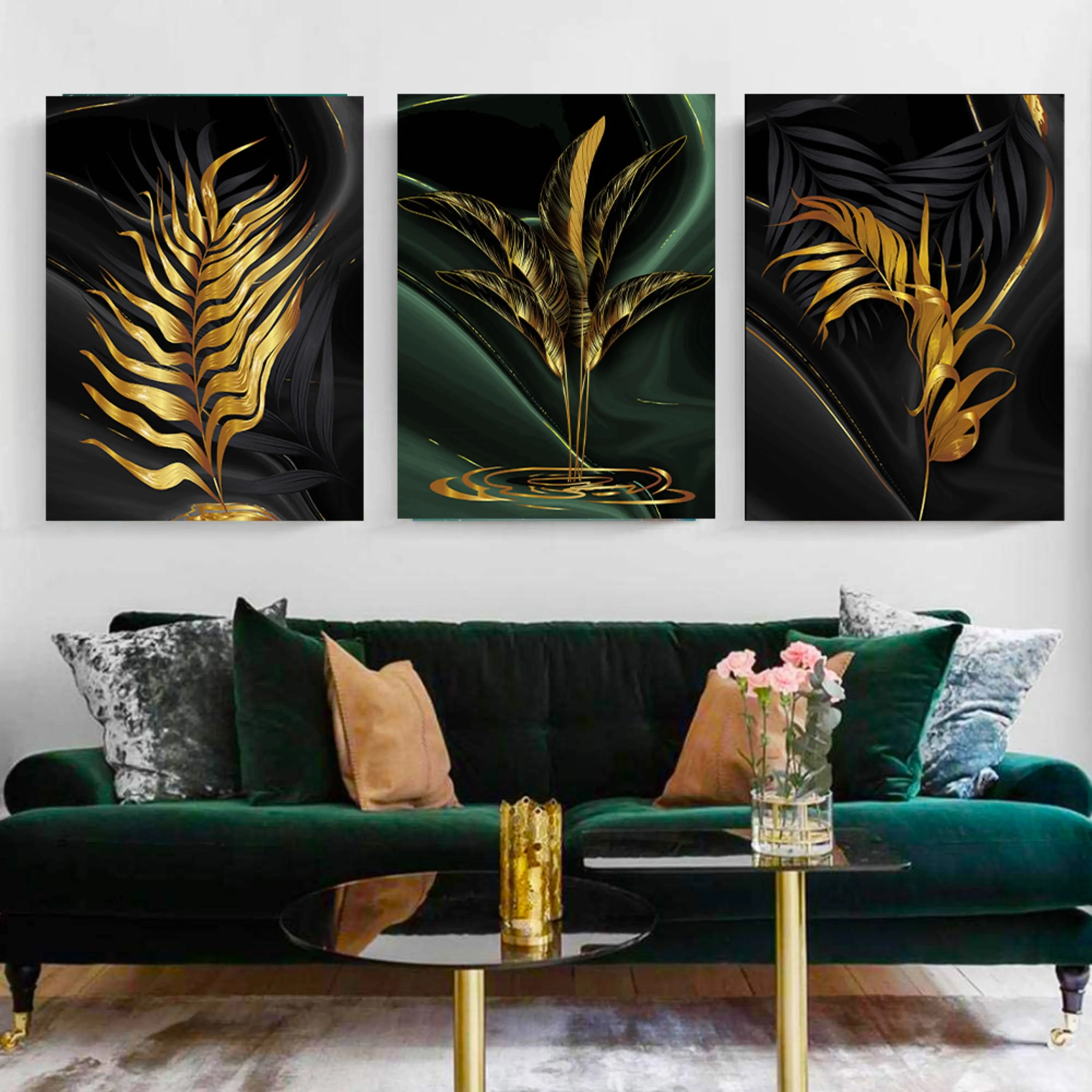 تابلو سه تکه ( 1057-rosegold )