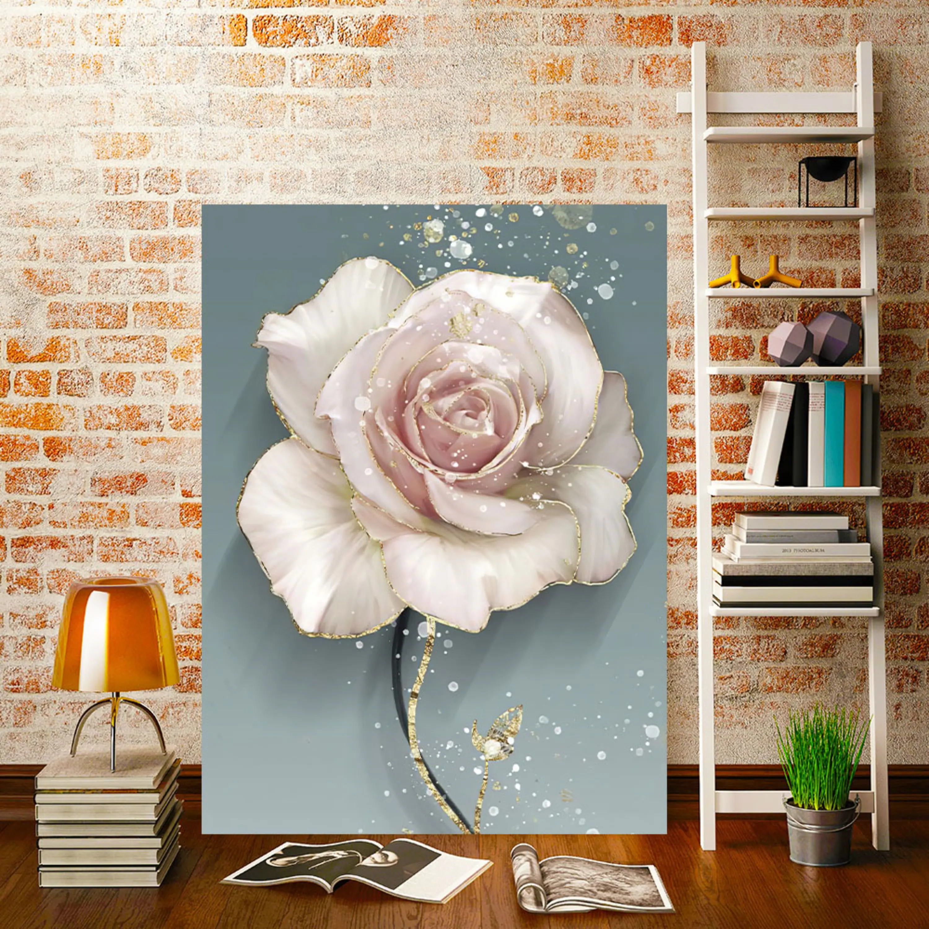 تابلو گل ( 1379-rosegold )
