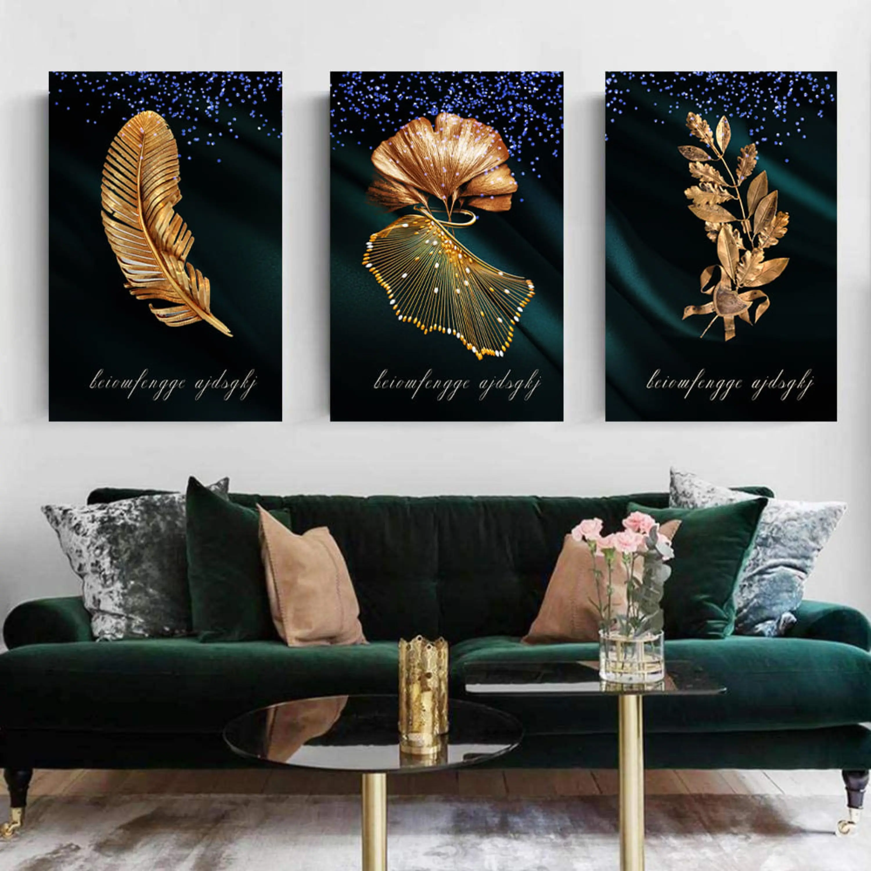 تابلو سه تکه ( 1414-rosegold )