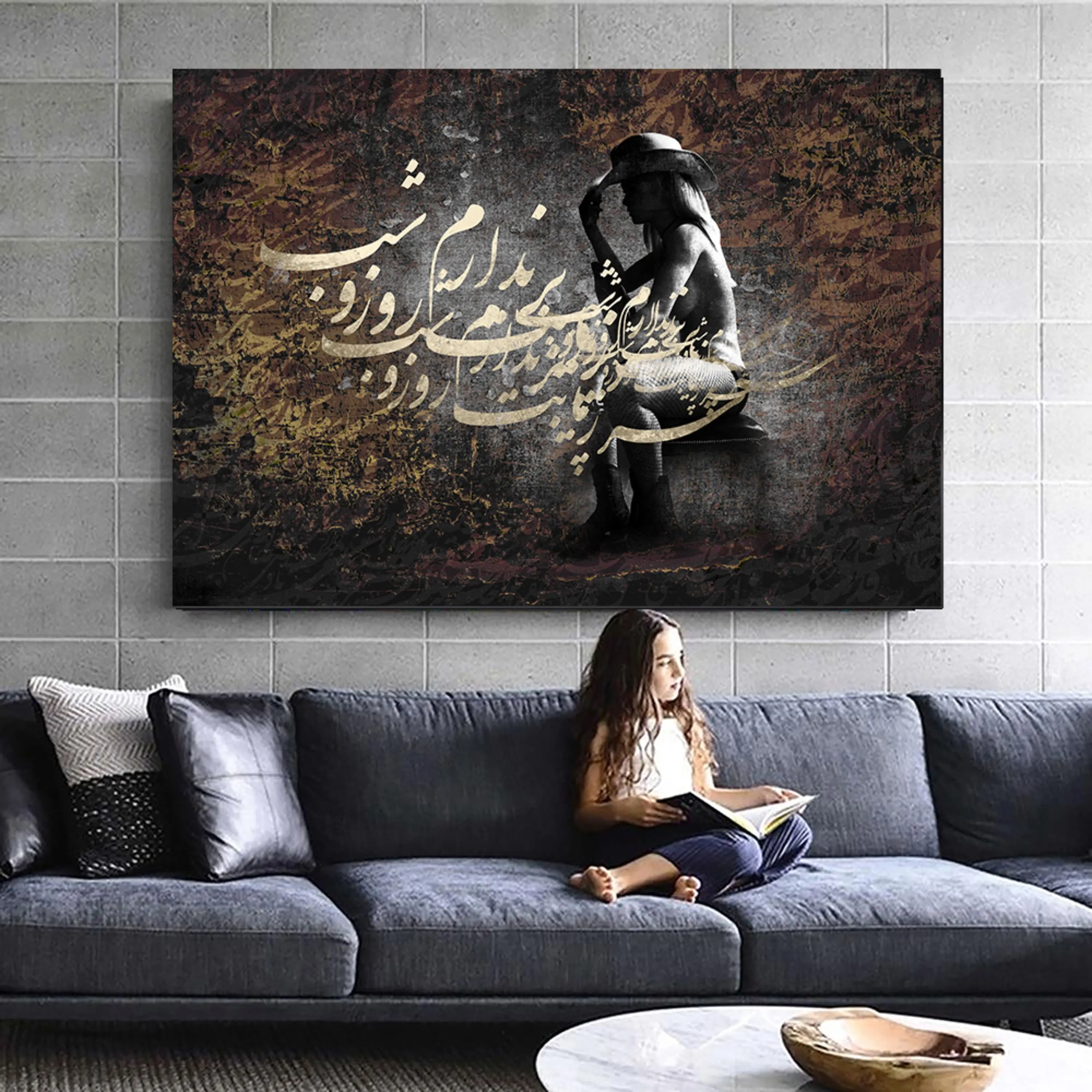 تابلو خط ( 1848-rosegold )