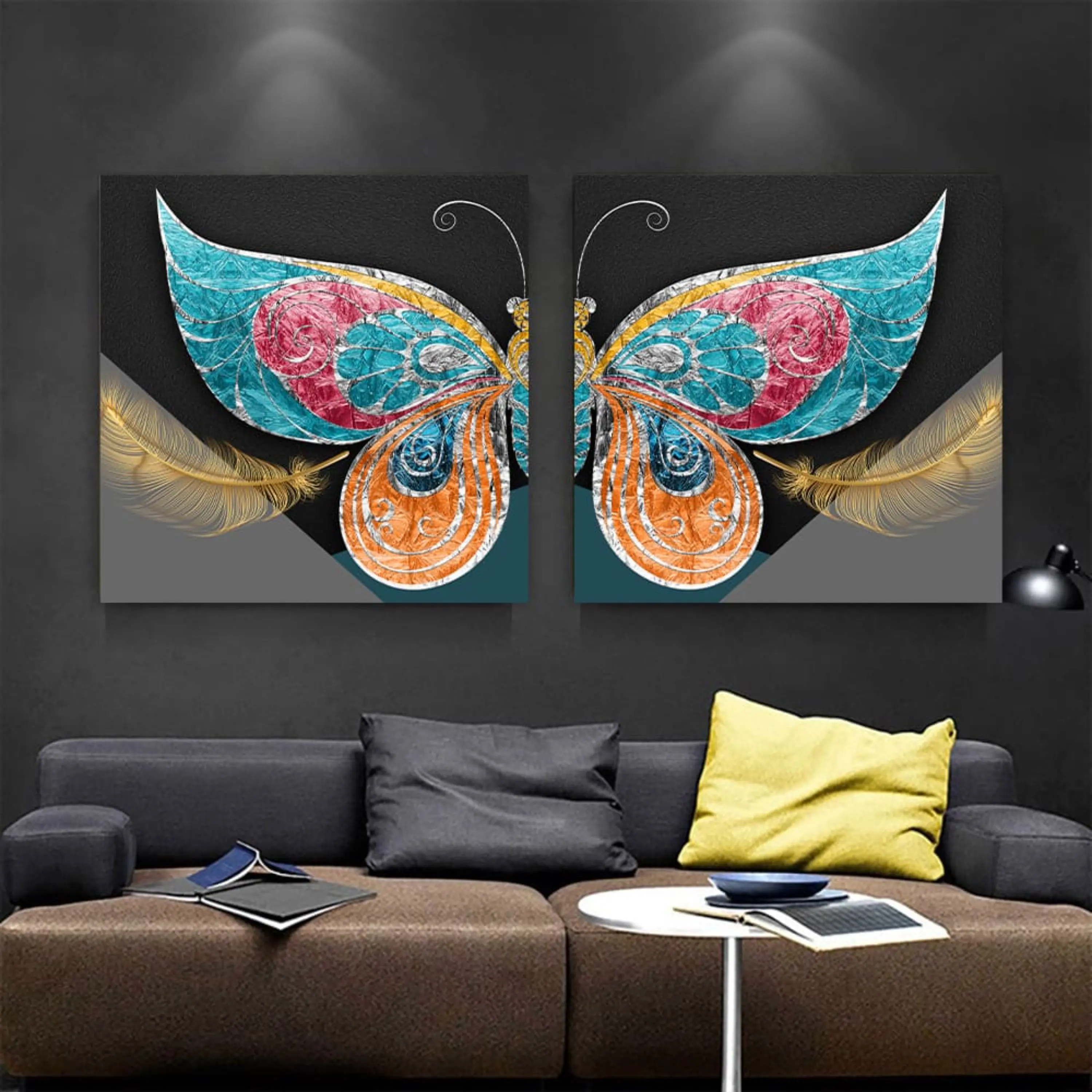 تابلو دو تکه ( 1550-rosegold )