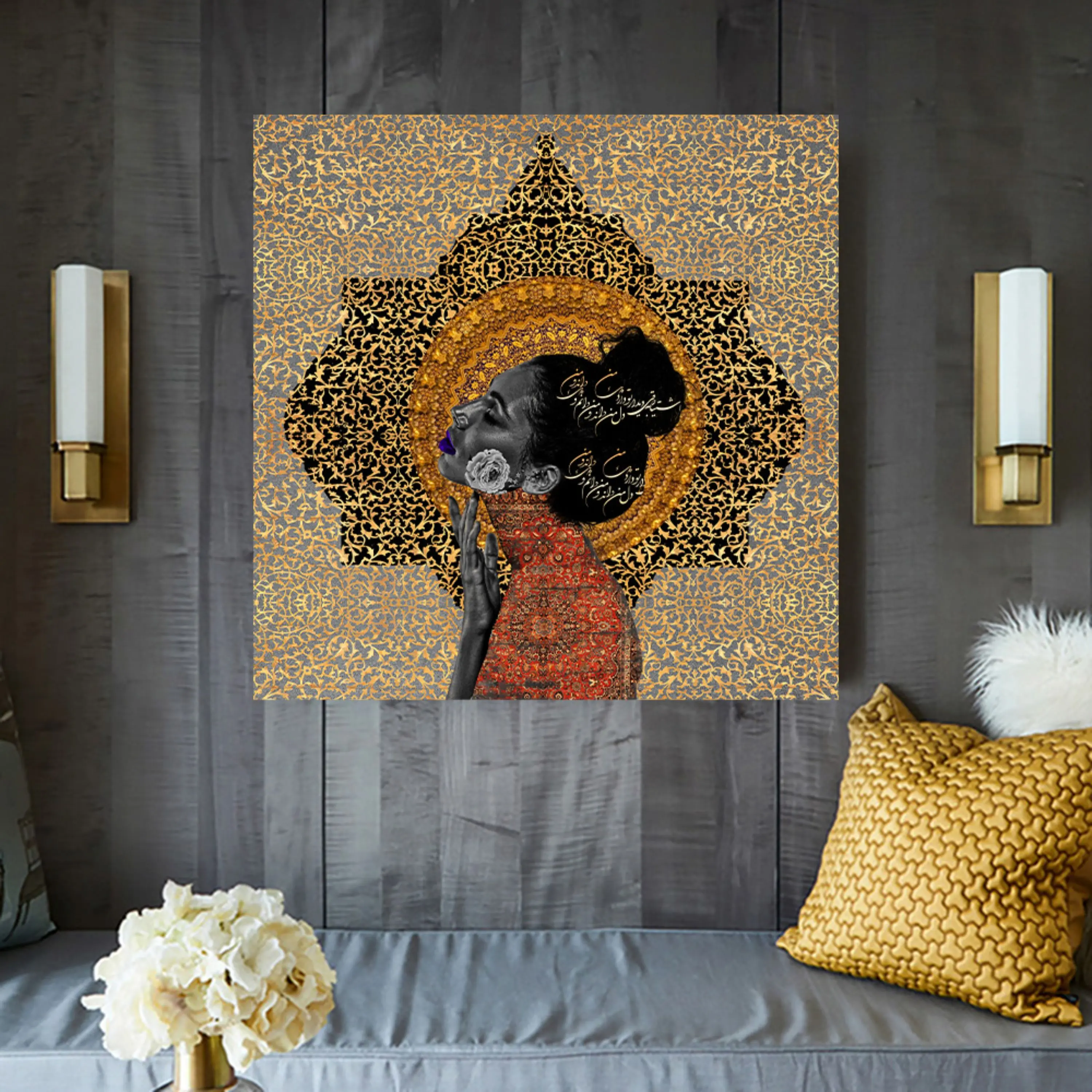 تابلو خط ( 1816-rosegold )