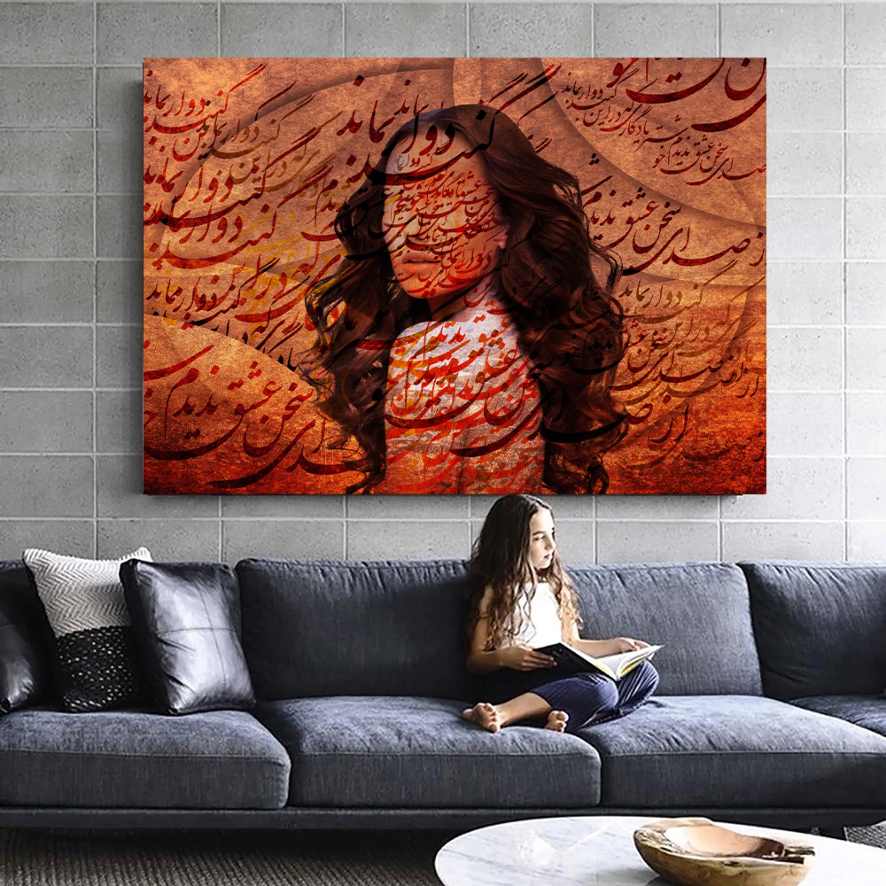 تابلو خط ( 1802-rosegold )
