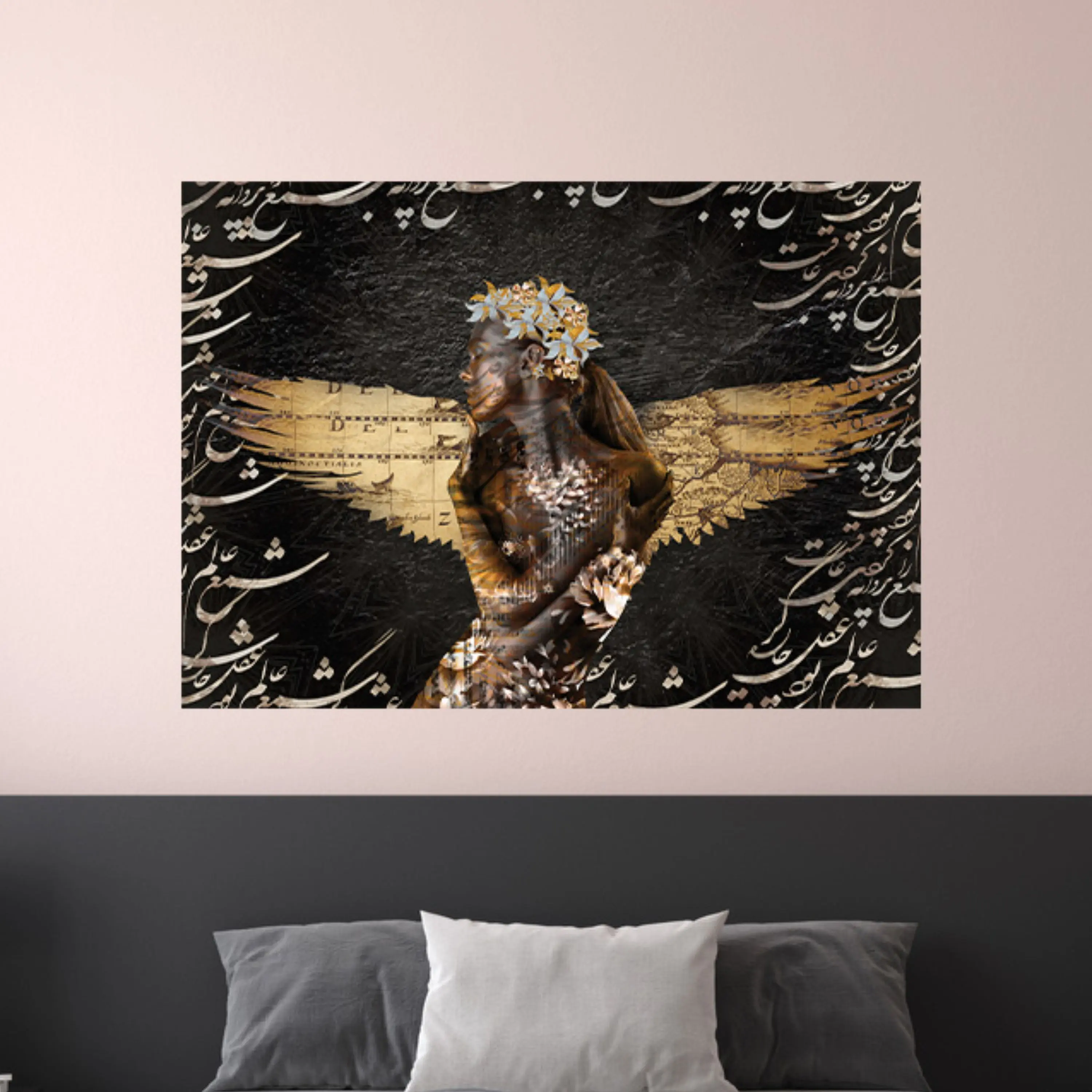 تابلو خط ( 849-rosegold )